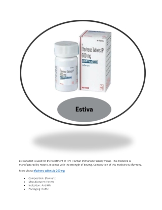 efavirenz tablets ip 600 mg price