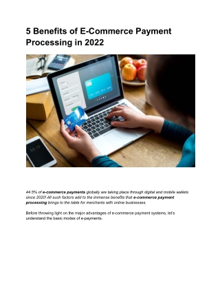 E-Commerce Payment Processing