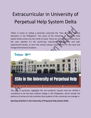 Extracurricular in University of Perpetual Help System Delta (1)