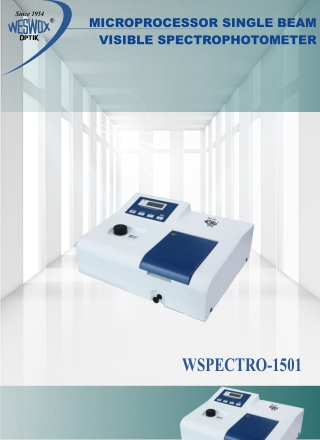 MICROPROCESSOR SINGLE BEAM VISIBLE SPECTROPHOTOMETER wspectro-1501