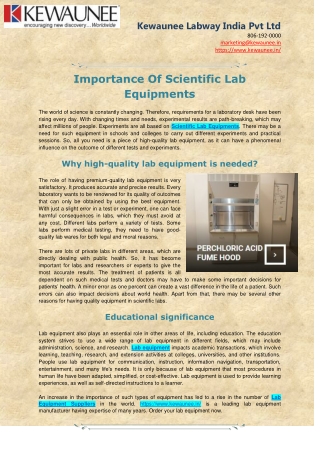 Scientific Lab Equipment