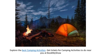 Experience Camping Activities