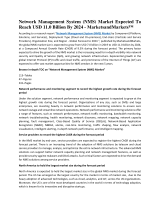 Network Management System (NMS) Market Expected To Reach USD 11.0 Billion 2024