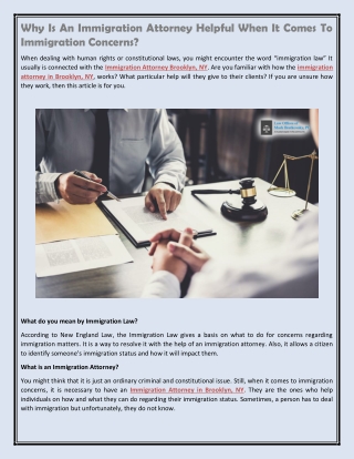 Why Is An Immigration Attorney Helpful When It Comes To Immigration Concerns