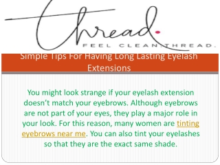 Simple Tips For Having Long Lasting Eyelash Extensions