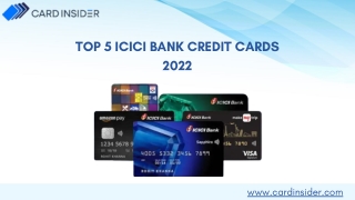 Top 5 Icici Bank Credit cards