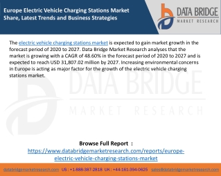 Europe Electric Vehicle Charging Stations Market Share, Latest Trends and Business Strategies