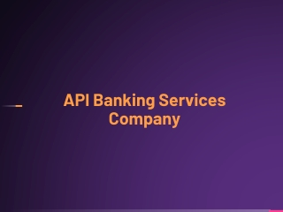 API Banking Services Company