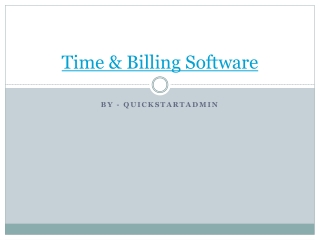One-Stop Solution to Automated time and billing software system