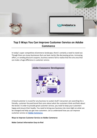 Top 5 Ways You Can Improve Customer Service on Adobe Commerce