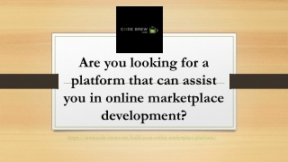 Online Marketplace Development