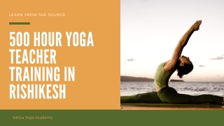 Best 500 hour yoga teacher training in Rishikesh