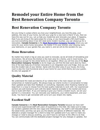 Best Renovation Company Toronto to transform your Basement into Kid's Play Area