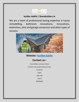 builder dublin Stonebuilders.ie