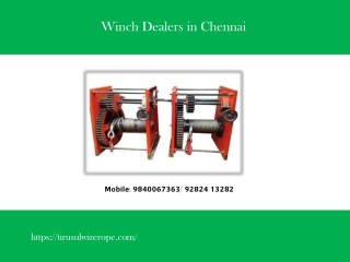 Winch Dealers in Chennai