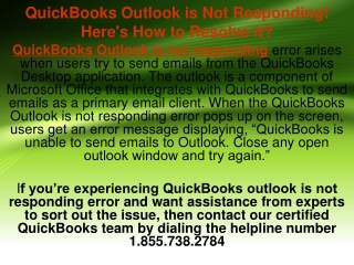 QuickBooks Outlook is Not Responding! Here's How to Resolve it?