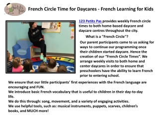 Taking French Outside - 123 Petits Pas - English and French Bilingualism Classes