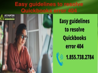 Easy guidelines to resolve Quickbooks error 404