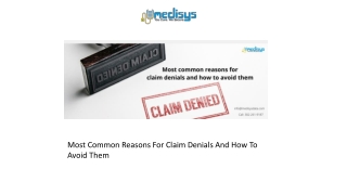 Most Common Reasons For Claim Denials And How To Avoid Them
