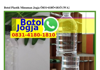 Botol Plastik Minuman Jogja 08౩1~4180~1810(WA)