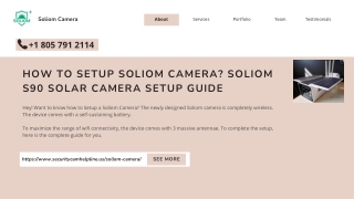 Soliom Solar Camera Not Working? 1-8057912114 Get Solar Security Camera Services