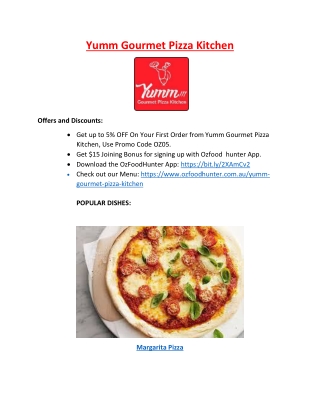 5% Off - Yumm Gourmet Pizza Kitchen Werrington County, NSW