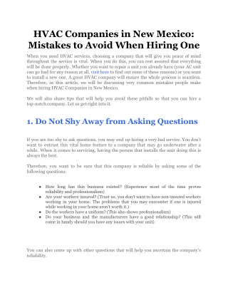 HVAC Companies in New Mexico_ Mistakes to Avoid When Hiring One