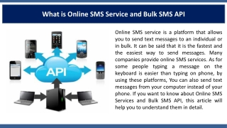 What is Online SMS Service and Bulk SMS API