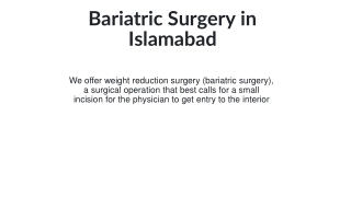 Bariatric Surgery