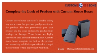 Complete the Look of Product with Custom Sleeve Boxes