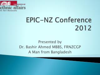 EPIC-NZ Conference 2012