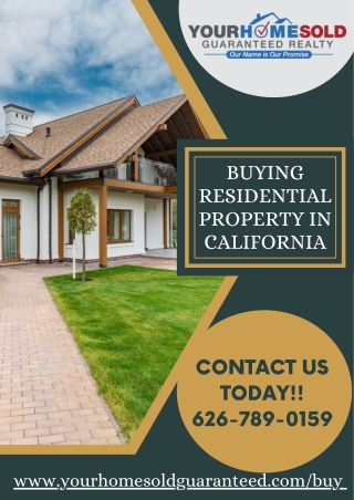 Buying Residential Property In California | Home Buying Agents - Your Home Sold