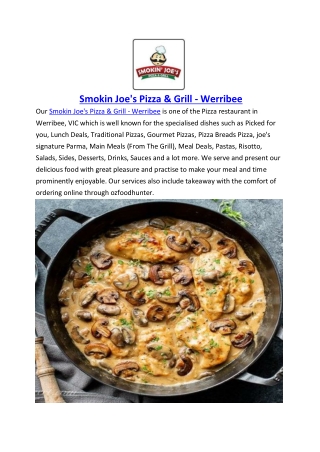 Smokin Joe's Pizza & Grill Restaurant Werribee, VIC - $5 off