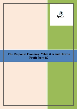 The Response Economy What it is and How to Profit from it