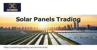 Are you looking for the best solar panel trading opportunity - Pay a visit to Sustainergy.