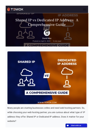 Shared IP vs Dedicated IP Address  A Comprehensive Guide