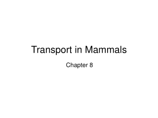 Transport in Humans (part 1): Blood