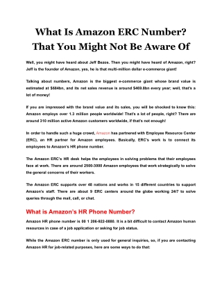 What Is Amazon ERC Number? That You Might Not Be Aware Of