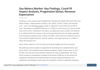 Gas Meters Market to reach US$ 8,152.63 Mn by 2026 - TMR