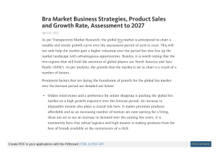 Global Bra Market to reach US$ 34,914.7 Mn by 2026