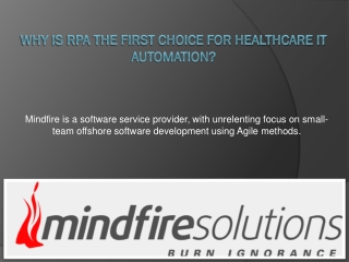 Why is RPA the first choice for Healthcare IT Automation?