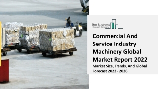 Commercial And Service Industry Machinery Market Analysis, Global Trends 2031