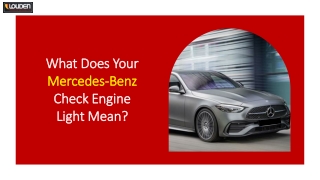 What Does Your Mercedes-Benz Check Engine Light Mean