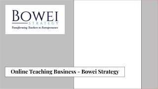 Online Teaching ESL - Bowei Strategy