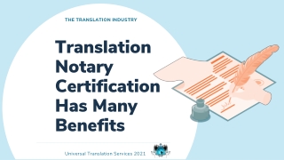 Translation Notary Certification