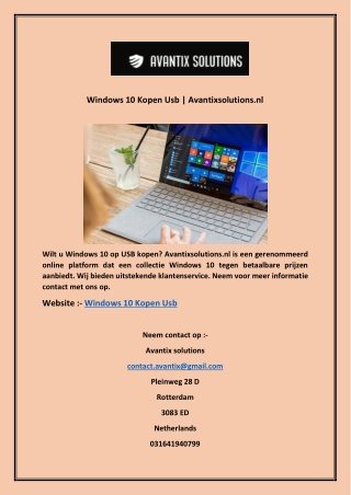 Windows 10 Kopen Usb | Avantixsolutions.nl
