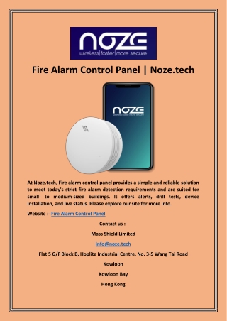 Fire Alarm Control Panel | Noze.tech