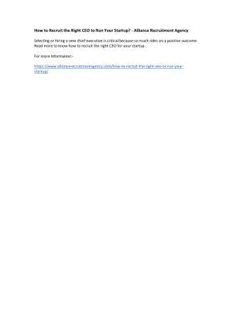 ceo recruitment