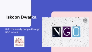 Help needy through Best Ngo in India | Iskcon Dwarka