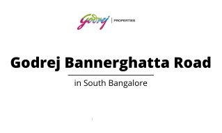 Godrej Bannerghatta Road Bangalore | Brochure